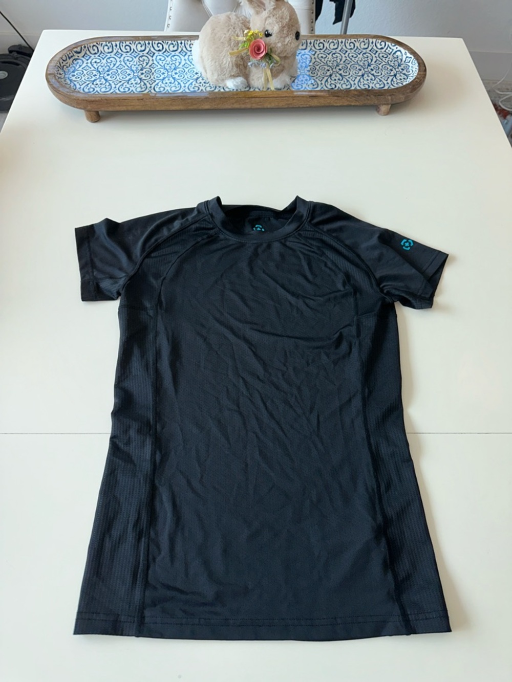 Men's Black Short-Sleeve Swim Rash Guard